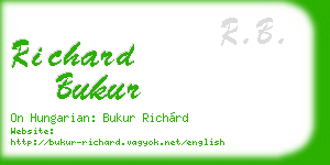 richard bukur business card